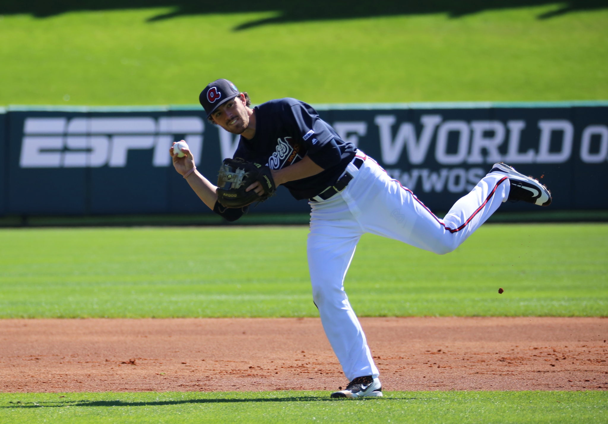 Dansby Swanson takes grounders at Braves #SpringTraining camp.