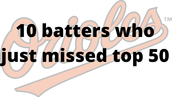 Orioles 10 Batters