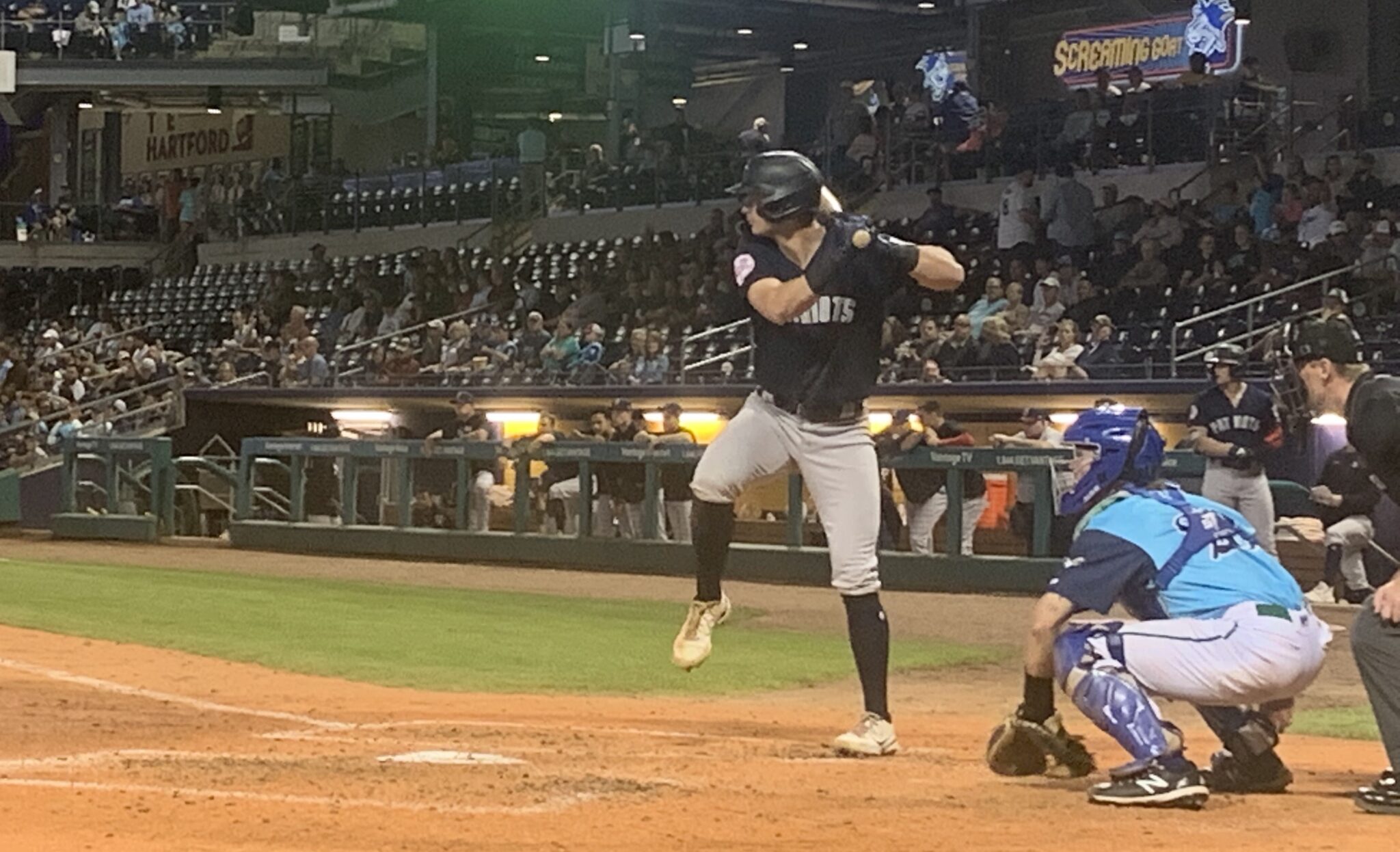 Tampa Tarpons Agustin Ramirez (10) bats during an MiLB Florida